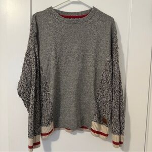 Roots Cabin Grey Knit Pullover Crewneck Sweater Size Small Women’s